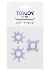 Набір кілець з 3 кілець на пеніс Toy Joy - Tickle C-Rings PURPLE, 10310-PURPLE