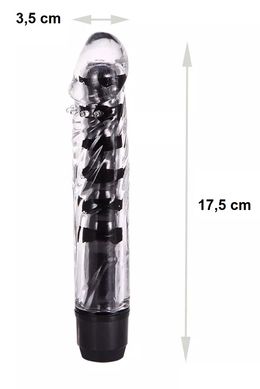 Вагінальний вібратор XESE Cristal Black (довжина 17,5 см, діаметр 3,5 см), GSV-04 Black