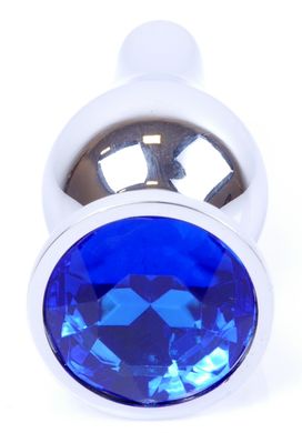 Анальная пробка Boss Series - Jewellery Silver BUTT PLUG Dark Blue, BS6400077