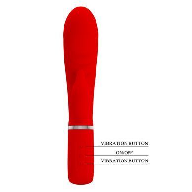 Ребристий вібратор Pretty Love - Prescott Red, BI-014635-2