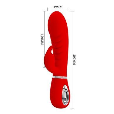 Ребристий вібратор Pretty Love - Prescott Red, BI-014635-2
