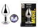 Анальна пробка з кристалом EGZO - Silver Round Plug Amethyst size M