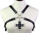 Портупея зі штучної шкіри з фіксатором Women's PU Leather Chest Harness Caged Bra PINK