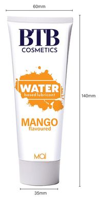 Гель-лубрикант на водній основі з ароматом манго Mai - BTB Water Based Lubricant MANGO flavored, 100 ml