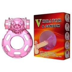 Кольцо с вибрацией и презервативом Vibrator & condom, BI-010084
