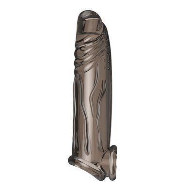 Удлиняющая насадка Meleon - Big Black Bird penis sleeve, PS-29