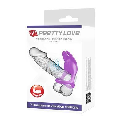 Эрекционное кольцо Pretty Love - Vibration Penis Ring SILAS Purple, BI-210318-1