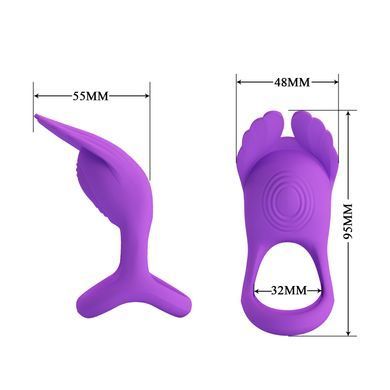Эрекционное кольцо Pretty Love - Vibration Penis Ring SILAS Purple, BI-210318-1