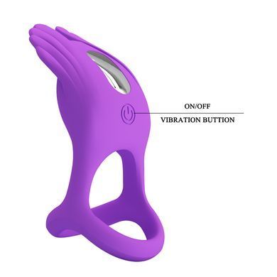 Эрекционное кольцо Pretty Love - Vibration Penis Ring SILAS Purple, BI-210318-1