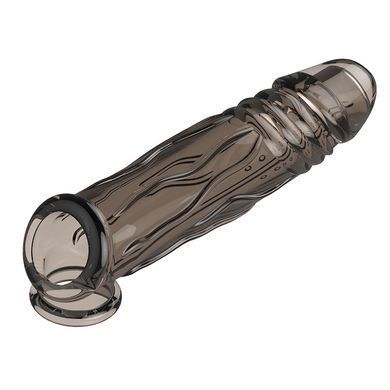 Удлиняющая насадка Meleon - Big Black Bird penis sleeve, PS-29