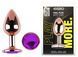 Анальна пробка з кристалом EGZO - Rose Gold Round Plug Purple size M