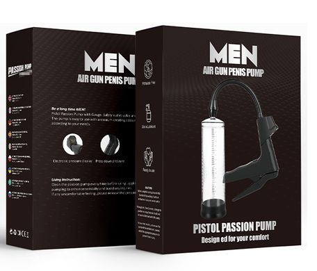 Вакуумная помпа с манометром CANWIN Men Air Gun Penis Pump - P398