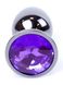 Анальная пробка Boss Series - Jewellery Dark Silver PLUG Purple S, BS6400034