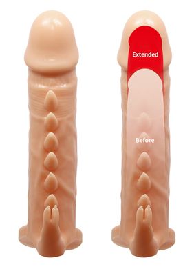 Подовжуюча насадка (подовжує на 4 см) PREETTY LOVE - Penis Sleeve Emmitt, BI-026246