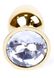 Анальная пробка Boss Series - Jewellery Gold PLUG Clear S, BS6400021