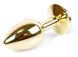 Анальний затор Boss Series - Jewellery Gold PLUG Clear S, BS6400021