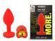Силиконовая анальная пробка EGZO - Silicone Red Heart Plug Yellow, size S
