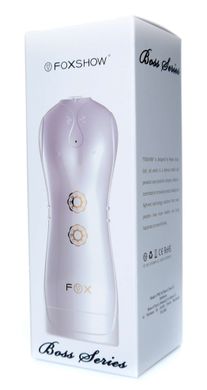 Мастурбатор з вібростимуляцією FOXSHOW Vibrating and Flashing Masturbation Cup White USB 7+7 Function, BS6300038