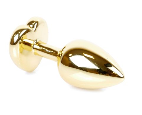 Анальная пробка Boss Series - Jewellery Gold Heart PLUG Pink S, BS6400035