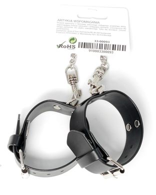 Наручники из искуственной кожи Fetish Boss Series - Handcuffs with studs, BS3300093