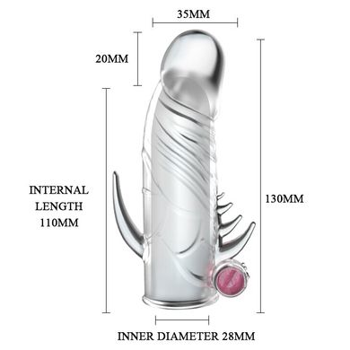 Насадка-презерватив "Penis Sleeve" з вібрацією BI-010045Z-2