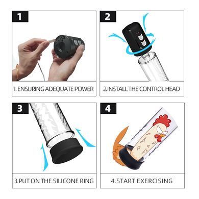Автоматическая вакуумная помпа с зарядкой от USB CANWIN Penis Pump - P402AU