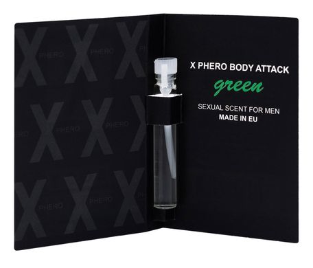 Духи з феромонами для чоловіків X phero Men Green Body Attack, 1 ml