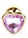 Анальная пробка Boss Series - Jewellery Gold Heart PLUG Rose S, BS6400036