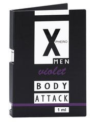 Духи з феромонами для чоловіків X phero Men Violet Body Attack, 1 ml