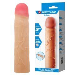 Удлиняющая насадка презерватив Pretty Love - Kylian 3" Flash, BI-026257