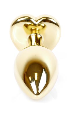 Анальний затор Boss Series - Jewellery Gold Heart PLUG Black S, BS6400038