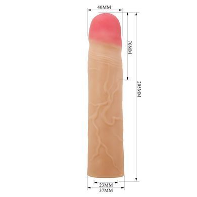 Подовжуюча насадка презерватив Pretty Love - Kylian 3" Flash, BI-026257