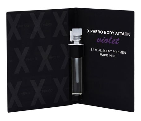 Духи с феромонами для мужчин X phero Men Violet Body Attack, 1 ml