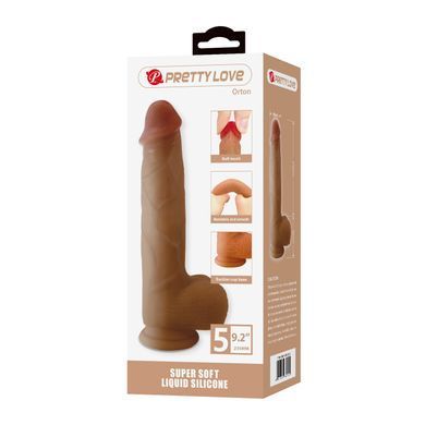 Силіконовий фалоімітатор на присосці PRETTY LOVE - Orton 9.2" Super Soft Liquid Silicone Dildo, BW-008141N
