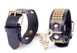 Наручники из искуственной кожи с кристаллами Fetish Boss Series - Handcuffs with cristals Gold, BS3300095