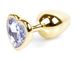 Анальная пробка Boss Series - Jewellery Gold Heart PLUG Clear S, BS6400039