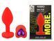Силиконовая анальная пробка EGZO - Silicone Red Heart Plug Purple, size S