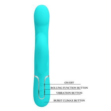 Вибромассажер с поступательным движением серии Pretty Love - Falin Twinkled Tenderness Green 7 vibration functions 4 rolling functions, BW-500012-1