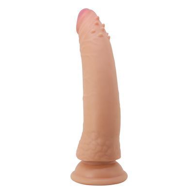 Фалоімітатор на присосці, з хребтом та ефектом ковзної шкіри LyBaile - Sliding Skin 8,3&rdquo; Flesh, BW-007006NRG