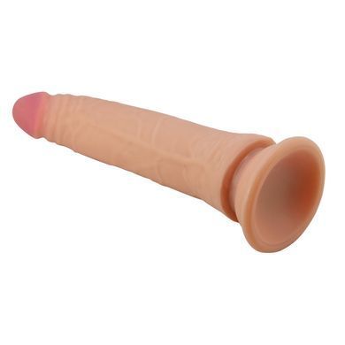 Фалоімітатор на присосці, з хребтом та ефектом ковзної шкіри LyBaile - Sliding Skin 8,3&rdquo; Flesh, BW-007006NRG