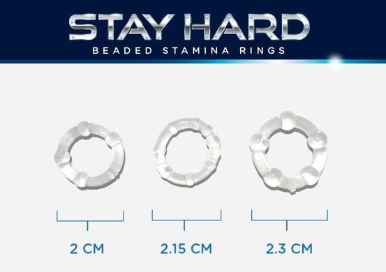 Набор эрекционных колец Stay hard, CN-330300012 Clear