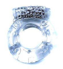 Эрекционное вибро кольцо BOSS Vibrating Cock Ring Clear, BS6700039
