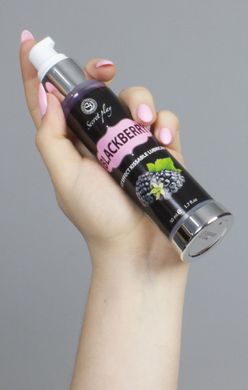 Ароматизированный гель лубрикант и массажное масло 2 в 1 с согревающим эффектом Secret Play - BLACKBERRY HOT EFFECT KISSABLE LUBRICANT, 50 ml