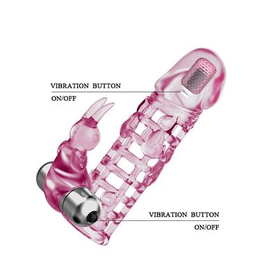 Удлиняющая насадка с вибрацией и стимулятором клитора Ultimate Love Sleeve, BI-026201A