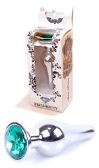 Анальний затор Boss Series - Jewellery Silver BUTT PLUG Green, BS6400078