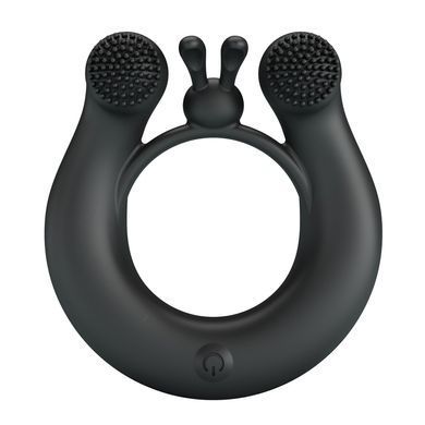 Ерекційне вібро кільце Pretty Love - DAHLIA Vibrant Penis Ring BLACK, BI-210324