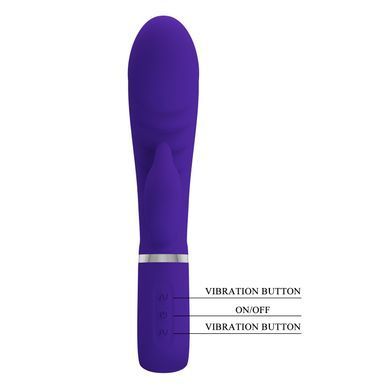 Ребристий вібратор Pretty Love - Prescott Purple, BI-014635-3