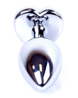 Анальная пробка Boss Series - Jewellery Silver Heart PLUG Pink S, BS6400044