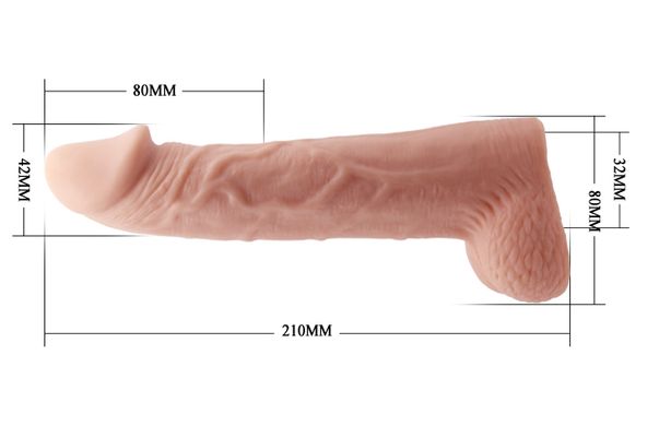 Подовжуюча насадка (на 8 см) BAILE - SEX TOYS BIG MAN, BI-026238