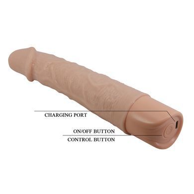 Перезаряжаемый вибратор реалистик Pretty Love - Leander Realistic Vibrating Dildo, BW-500080